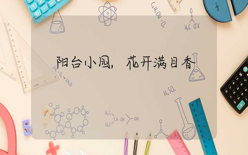 阳台小园,花开满目香